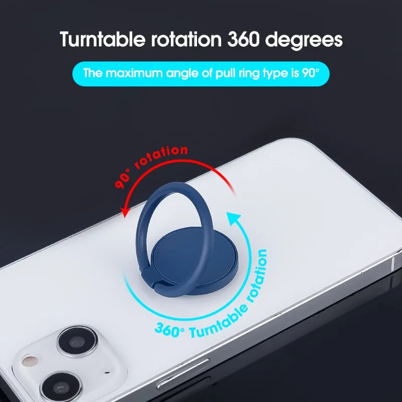 Universal Finger Ring Holder Stand for Iphone Samsung Xiaomi Mobile Phone Luxury 360° Degree Rotation Phone Back Sticker Holder