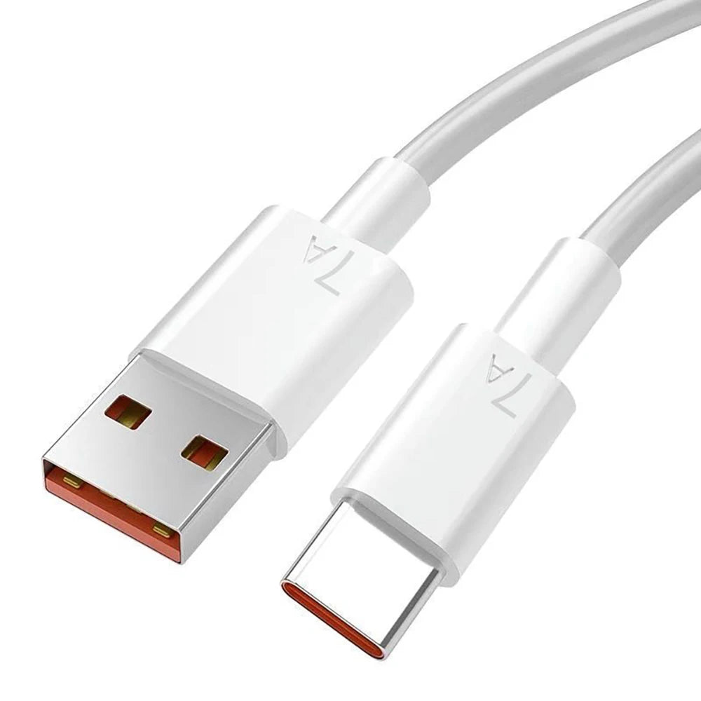 7A 100W Type C USB Cable Super-Fast Charge Cable for Huawei Mate 40 30 Xiaomi Samsung Fast Charging USB Charger Cables Data Cord