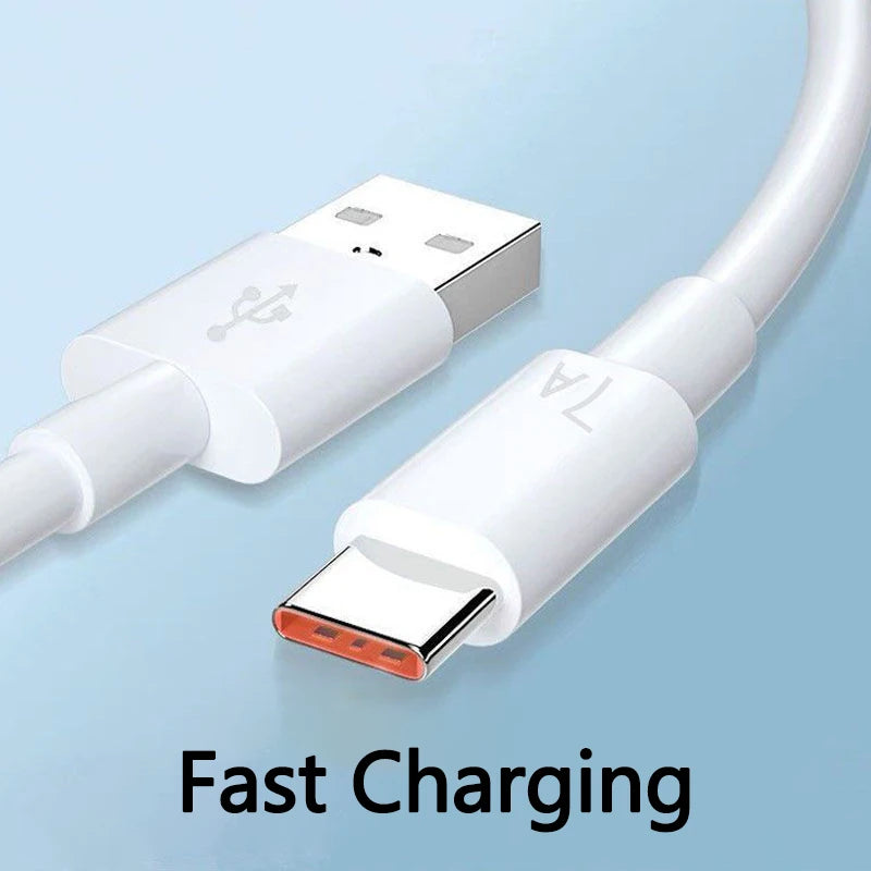 7A 100W Type C USB Cable Super-Fast Charge Cable for Huawei Mate 40 30 Xiaomi Samsung Fast Charging USB Charger Cables Data Cord
