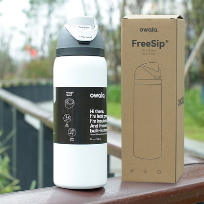 Owala Insulated Stainless Steel Water Bottle with Straw, BPA-Free Sports Water Bottle, Great for Travel, 24Oz/32 Oz,