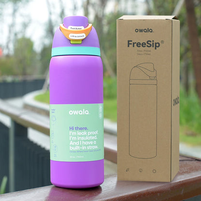 Owala Insulated Stainless Steel Water Bottle with Straw, BPA-Free Sports Water Bottle, Great for Travel, 24Oz/32 Oz,